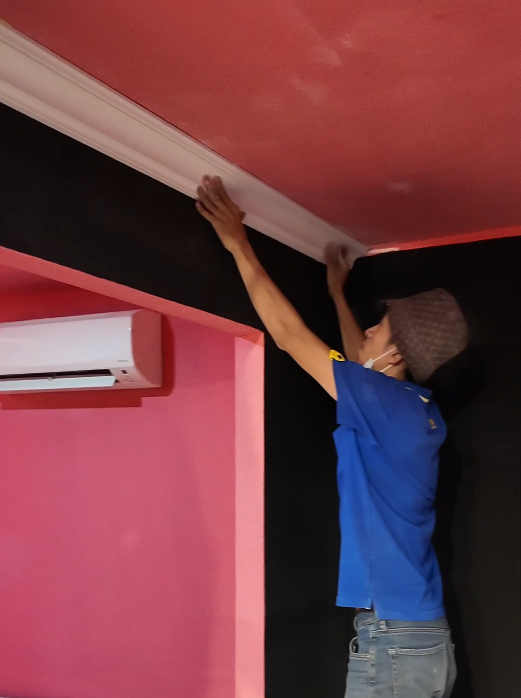 cai-tao-shop-thoi-trang, decor-shop-quan-ao, tran-thach-cao, tuong-thach-cao, son-nuoc-dulux,, den-led,